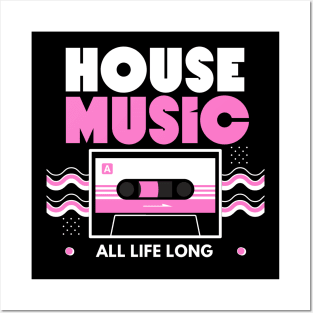 HOUSE MUSIC  - Cassette (pink) Posters and Art